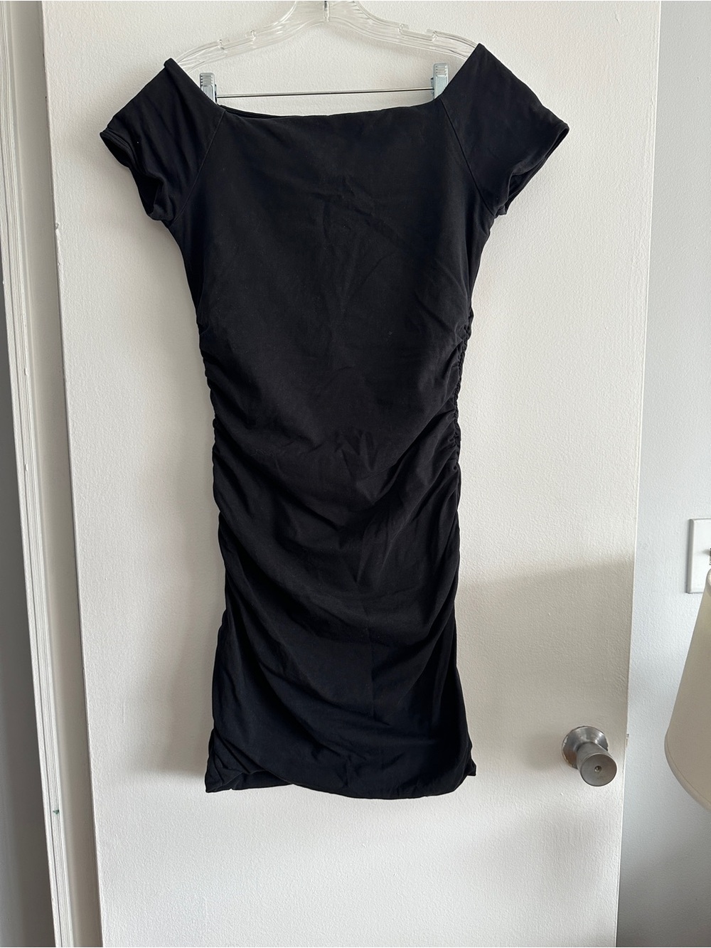 Boden Ruched Black Dress